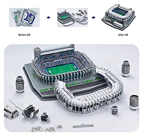 SY-Home Rompecabezas 3D del Estadio Santiago Bernabéu, Productos Hechos A Mano De Bricolaje 3D Rompecabezas Juguetes Rompecabezas