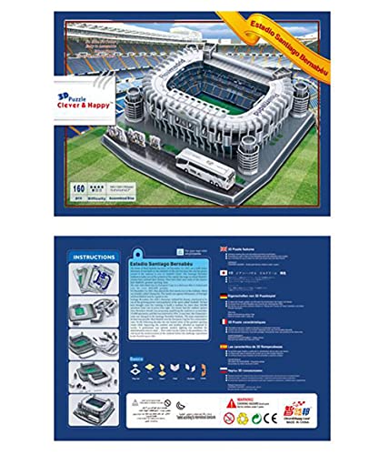 SY-Home Rompecabezas 3D del Estadio Santiago Bernabéu, Productos Hechos A Mano De Bricolaje 3D Rompecabezas Juguetes Rompecabezas