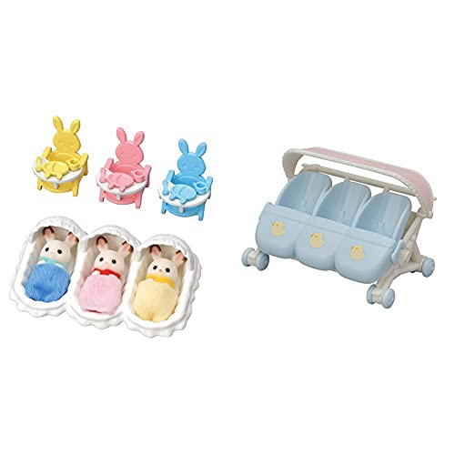 Sylvanian Families 5532 Habitación De Los Trillizos + 5533 Carrito De Trillizos