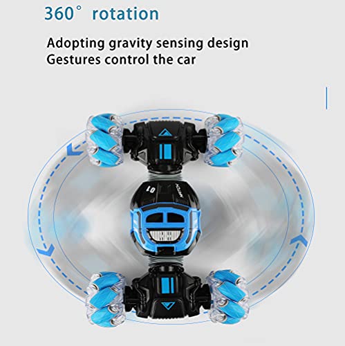 sZeao Coche de Juguete de Truco con Control Remoto, detección de Gestos, conducción Lateral de Deriva rápida, Coche de Truco Giratorio de Doble Cara de 360 °, Regalo para niños,Verde