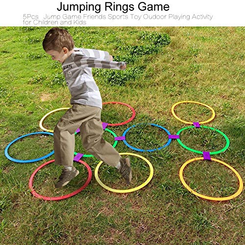 T best 5 Piezas de Anillos de Salto, Juego de Anillos de Salto para niños Juego de Salto para niños Actividad de Juego para niños