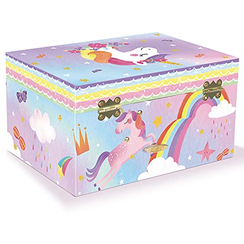 Tacobear Cajas de Musical Caja de música para Niñas Unicornio Joyero Musical con Pulsera y Cajón Unicornio Cumpleanos Regalos para Niñas 3 4 5 6 7 8 9 10 años