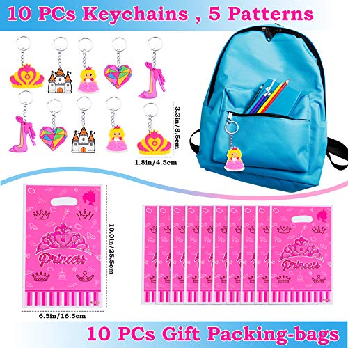 Tacobear Piñatas de Cumpleaños Niña 70pcs Princesa Regalos Piñata Pulsera Anillo Llavero Corona Pinzas para Cabello Pegatinas Sellos Piñata Rellenos para Huevos de Pascua Suministros Fiesta Princesa