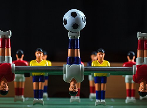 Tadudu Juego de Foosball de Futbol de Mesa, Paquete de 8PCS (Negro y Blanco, 32mm )