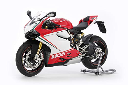 Tamiya 1:12 Ducati 1199 Panigale S Tricolore, réplica Fiel, plástico, Hobby, encolado, Kit de modelismo, Montaje, sin Pintar, Multicolor (14132)