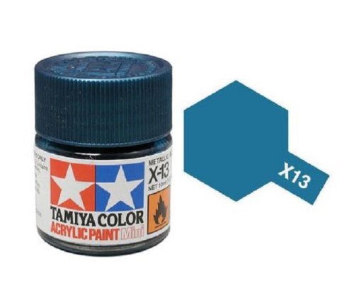 Tamiya Models X-13 Mini Acrylic Paint, Metallic Blue