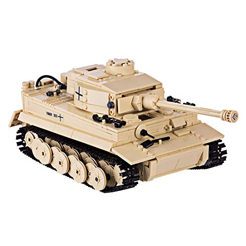 Tanques Militares Modelo de Bloques de Construcción, ColiCor 995pcs WW2 Tanque Tiger Modelo, Juguetes del Tanque del Ejército para niños y Adultos, Compatible con Lego