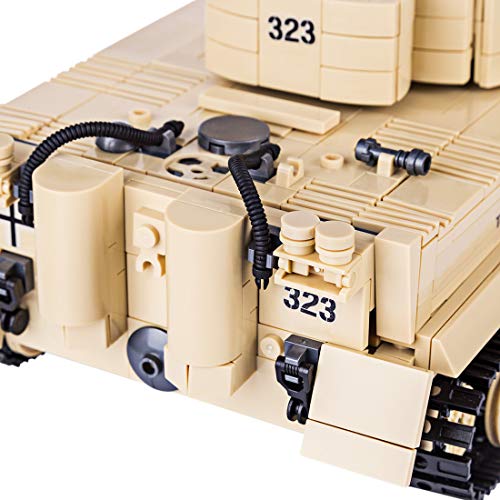 Tanques Militares Modelo de Bloques de Construcción, ColiCor 995pcs WW2 Tanque Tiger Modelo, Juguetes del Tanque del Ejército para niños y Adultos, Compatible con Lego