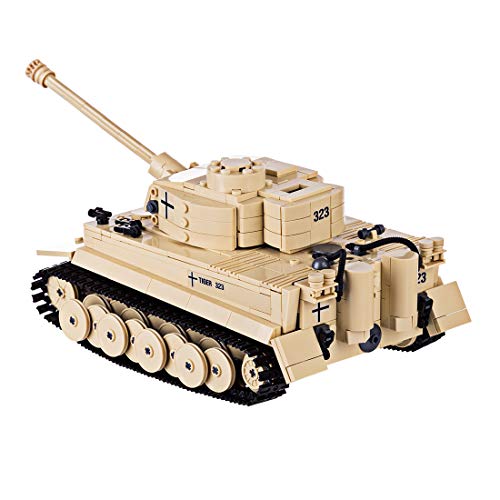 Tanques Militares Modelo de Bloques de Construcción, ColiCor 995pcs WW2 Tanque Tiger Modelo, Juguetes del Tanque del Ejército para niños y Adultos, Compatible con Lego