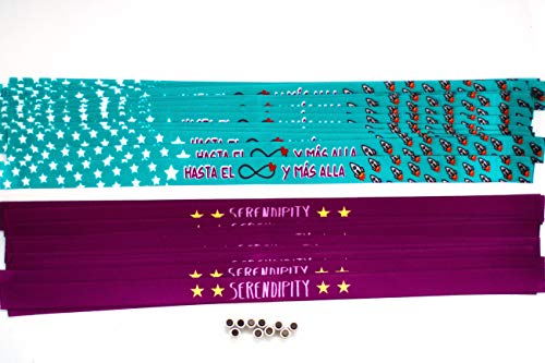 Tarja 73 - Pulseras de Tela Personalizadas - Pack de 50 - Regalo Personalizado y Original ideal para celebraciones