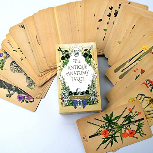 Tarjetas de tarot de anatomía antigua, tarjetas de tarot y juegos de libros introductorios, 78 piezas/conjunto, apto para reuniones con familiares y amigos