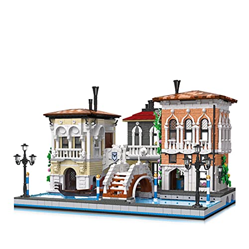 TASS Ideas Venice City Modular 3050Pcs European Street View House Architecture Bricks Modelo Compatible con Lego Creator