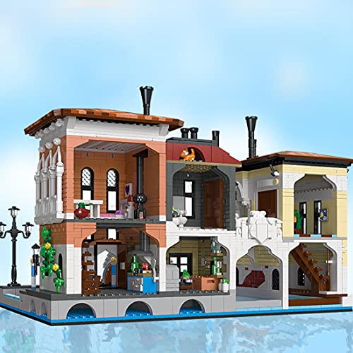 TASS Ideas Venice City Modular 3050Pcs European Street View House Architecture Bricks Modelo Compatible con Lego Creator