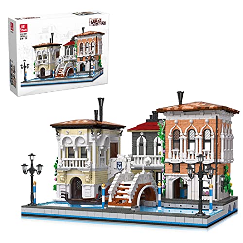 TASS Ideas Venice City Modular 3050Pcs European Street View House Architecture Bricks Modelo Compatible con Lego Creator