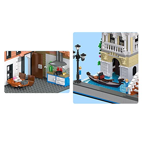 TASS Ideas Venice City Modular 3050Pcs European Street View House Architecture Bricks Modelo Compatible con Lego Creator