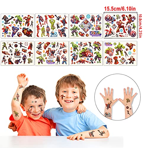 Tatuajes Temporales para Niños Niñas, Avengers Tatuajes Temporales, Tatuajes Falso de Avengers, Tatuajes para Niños, Tatuaje Pegatina Niños Cumpleaños, Regalo de Decor Fiesta para Niños y Niñas