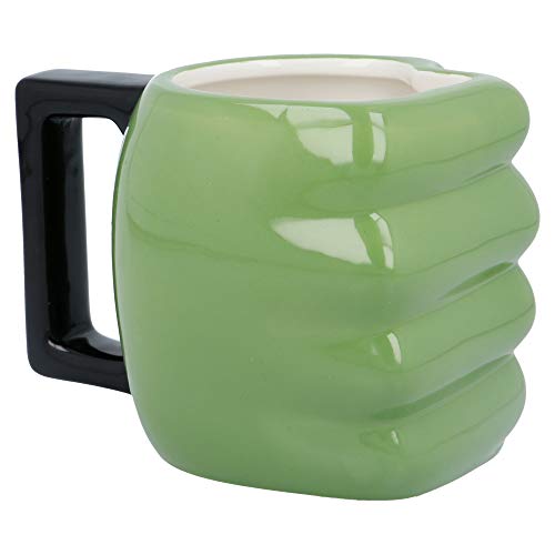 TAZA CERAMICA 3D PUÑO 450 ML HULK EN CAJA REGALO