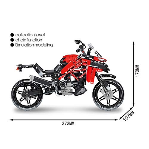 Technic Racing Off Road modelo de moto, ColiCor 710 piezas kit de construcción para Ducati Panigale V4 R modelo de motocicleta, juegos de bloques de construcción compatibles con Lego Technic