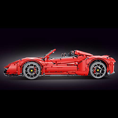 Technic Racing Sports Car Ferrari 488, MBKE 3608 Pcs 1:8 Scale Super Racing Car Building Kit para Ferrari 488 GTB, bloques de construcción compatibles con Lego Technic