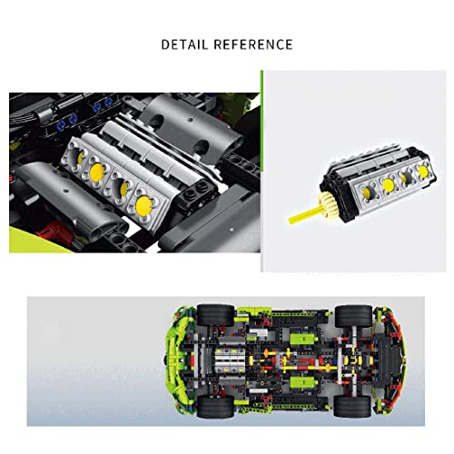 Technic Sports Car Modelo para Mercedes AMG GTR, juego de construcción de 2539 piezas compatible con LEGO Technic