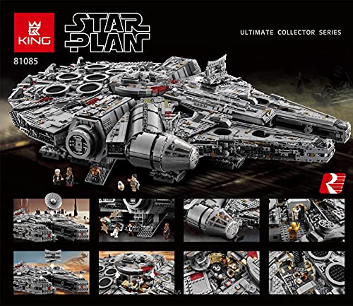 Technic Star Wars Millennium Falcon Falcon, modelo de nave, 8445 piezas, juego construcción nave estelar grande, juego de bloques construcción con abrazadera MOC A,84 * 56 * 21cm