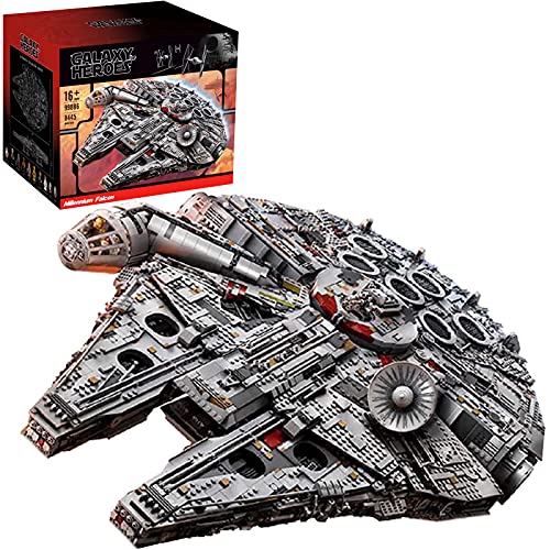 Technic Star Wars Millennium Falcon Falcon, modelo de nave, 8445 piezas, juego construcción nave estelar grande, juego de bloques construcción con abrazadera MOC A,84 * 56 * 21cm