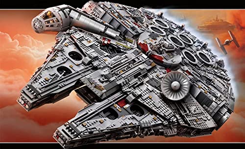 Technic Star Wars Millennium Falcon Falcon Starship Model, 7528 Piezas Juego Construcción Nave Espacial Grande USC Clamp Building Blocks Kit Construcción Compatible con Lego