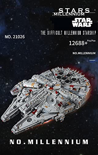 Technic Star Wars Millennium Falcon Starship Modelo MOC 12688PCS + Detalles Bloque de terminales USC restaurado Serie coleccionable compatible con otros modelos de la marca