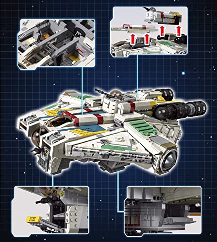 Técnica Kit De Modelo De Nave Estelar Millennium Falcon, Nave Espacial De 4577 Piezas Halcón Milenario Maqueta Juego De Bloques De Construcción Star Warship, Compatible Con Lego Star Wars