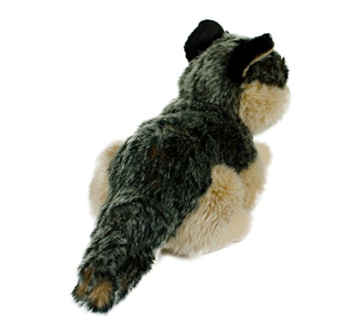 Teddys Rothenburg Peluche de lobo tumbado, 24 cm, color gris/beige