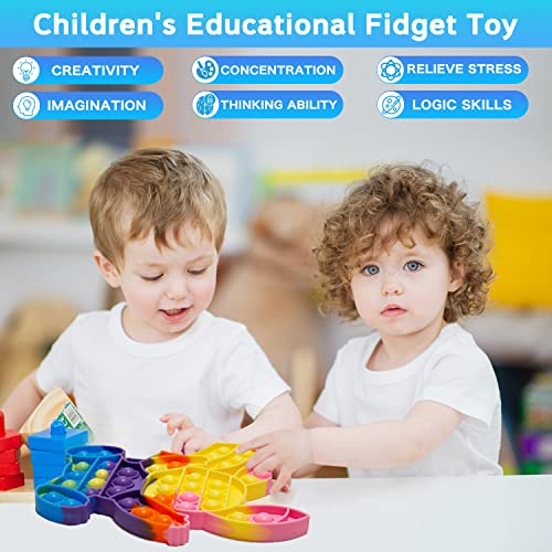 Telagoo Pop it Fidget Toy, Push Pop Bubble, Juegos para Aliviar el Estrés, Juguetes Sensoriales para Aliviar la Ansiedad, Adecuado para Niños y Adultos, Silicona Insípida Ecológica