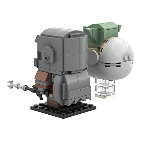 TENHORSES - Conjunto de construcción de mandalorano y niño, modelo de juego de construcción 226 piezas compatible con Lego brickheadz Star Wars