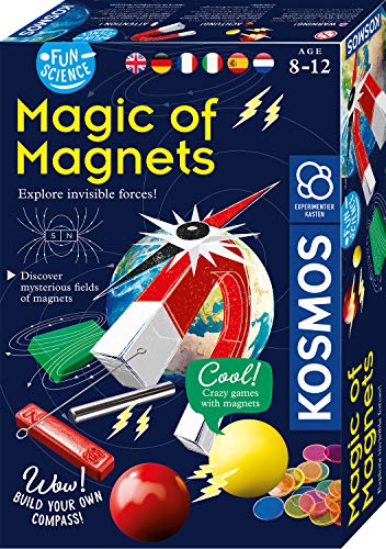 Thames & Kosmos Thames and Kosmos 7616595 Fun Science: Magic, Explore Fuerzas Invisibles, Descubra Campos Misteriosos de Imanes, Construya su Propia brújula, Edades 8+, Multi