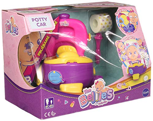 The Bellies From Bellyville - Bellie Beth, muñeca bebé interactiva, a Partir de 3 años, (Famosa 700015145) + Potty Car