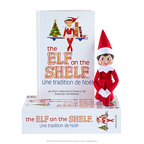 The Elf on the Shelf®: Une Tradition de Noël (Fille) Livre en Francais Christmas Tradition - Chica Piel clara y ojos azules (Francés)