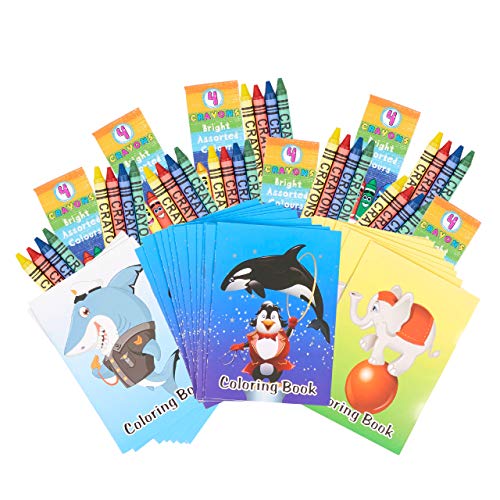 THE TWIDDLERS 72 Mini Libros para Colorear y 18 Cajas de Crayones de Cera