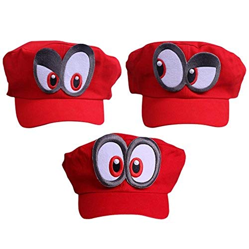 thematys Juego de 3 gorros Odyssey de Super Mario para adultos y niños, perfecto para carnaval y cosplay