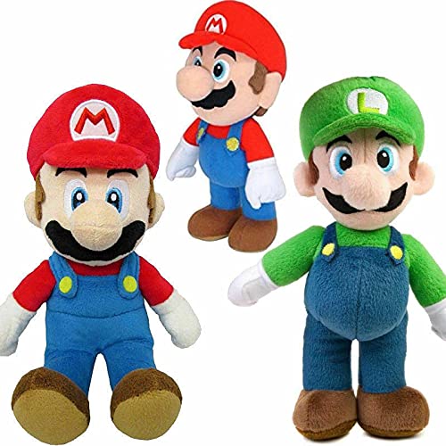 Therfk 2 Uds Super A Marioed Bros Juguete De Felpa Mario Muñeca Luigi Juguete Suave Muñeco De Peluche Juguete Niños Cumpleaños 30Cm