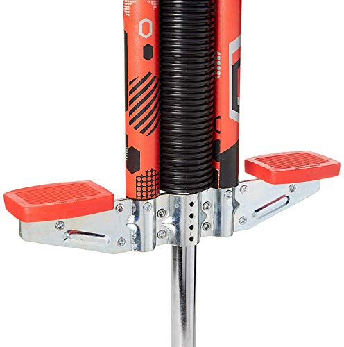 Think Gizmos Palo Saltador Pogo para Jinetes 80lbs A 160lbs - Saltador Pogo King Palo para Niños Y Niñas (y Adultos Ligeros) - Calidad De Construcción Sólida (Rojo)