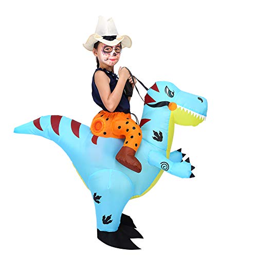 ThinkMax Traje Inflable Dinosaurio para niños Disfraz de Halloween para Fiesta de Cosplay