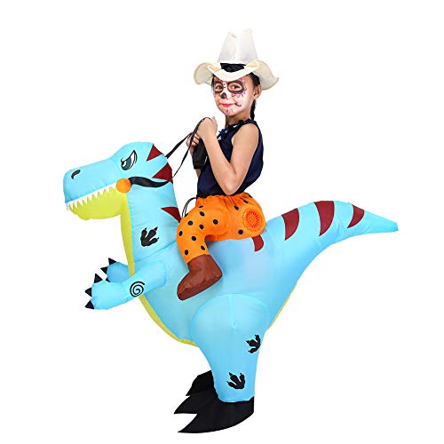 ThinkMax Traje Inflable Dinosaurio para niños Disfraz de Halloween para Fiesta de Cosplay