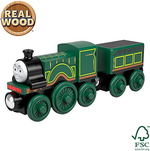 Thomas & Friends Locomotora de Madera Emily, Tren de Juguete niños +2 años (Mattel GGG47)