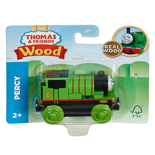 Thomas & Friends Locomotora de Madera Percy, Tren de Juguete niños +2 años (Mattel GGG30)