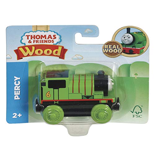 Thomas & Friends Locomotora de Madera Percy, Tren de Juguete niños +2 años (Mattel GGG30)