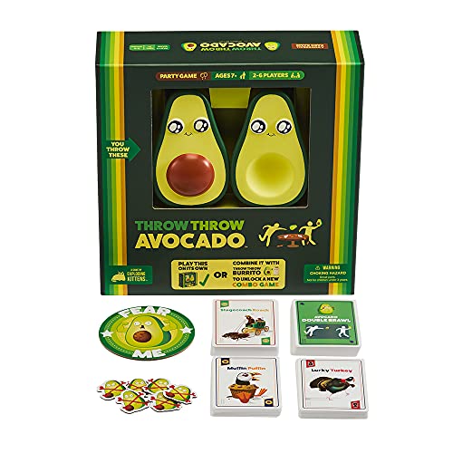 Throw Throw Avocado by Exploding Kittens - A Dodgeball Card Game Sequel and Expansion Set - Family-Friendly Party Games - Card Games for Adults, Teens & Kids - 2-6 Players, TTA-Core-1