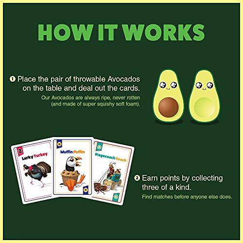 Throw Throw Avocado by Exploding Kittens - A Dodgeball Card Game Sequel and Expansion Set - Family-Friendly Party Games - Card Games for Adults, Teens & Kids - 2-6 Players, TTA-Core-1