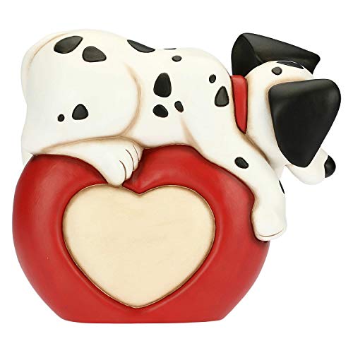 THUN - Cachorro dálmata maxi con corazón - Accesorios de cocina, para la mesa - Idea regalo - Línea Disney - Cerámica - 29,6 x 13 x 27,1 cm de altura