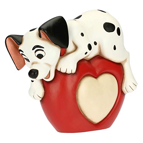 THUN - Cachorro dálmata maxi con corazón - Accesorios de cocina, para la mesa - Idea regalo - Línea Disney - Cerámica - 29,6 x 13 x 27,1 cm de altura