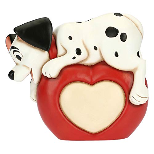 THUN - Cachorro dálmata maxi con corazón - Accesorios de cocina, para la mesa - Idea regalo - Línea Disney - Cerámica - 29,6 x 13 x 27,1 cm de altura