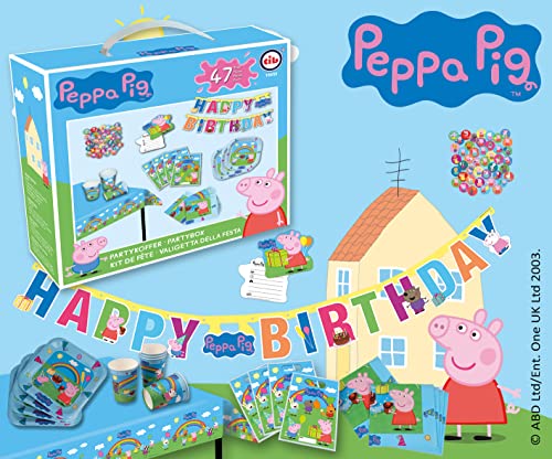 TIB Heyne Maletín para fiestas, multicolor, partykoffer peppa pig (19850)